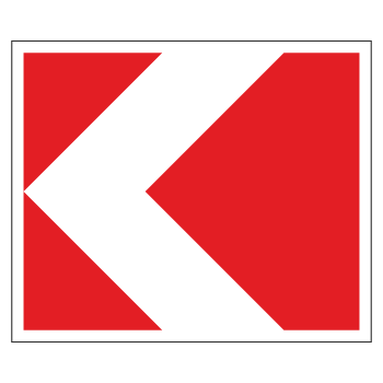 Дорожный знак 1.34.2 «Направление поворота» (малый)